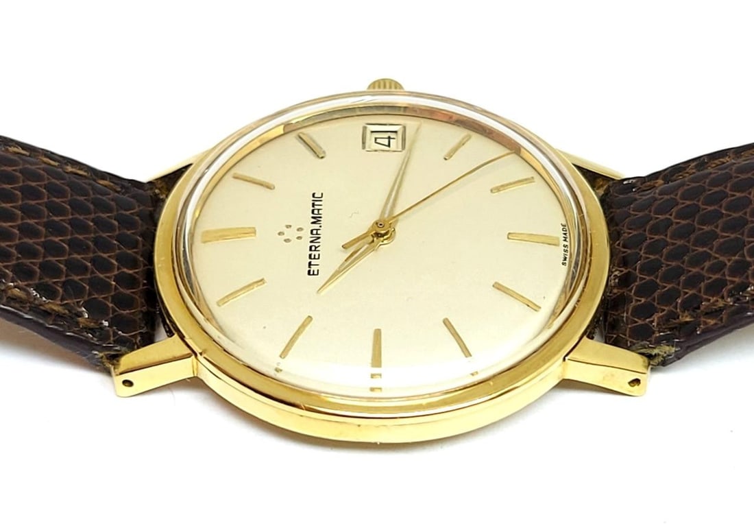 Vintage Solid 18k ETERNA-MATIC Watch Ref 746T Cal 1466U c.1970s* EXLNT* SERVICED - 8