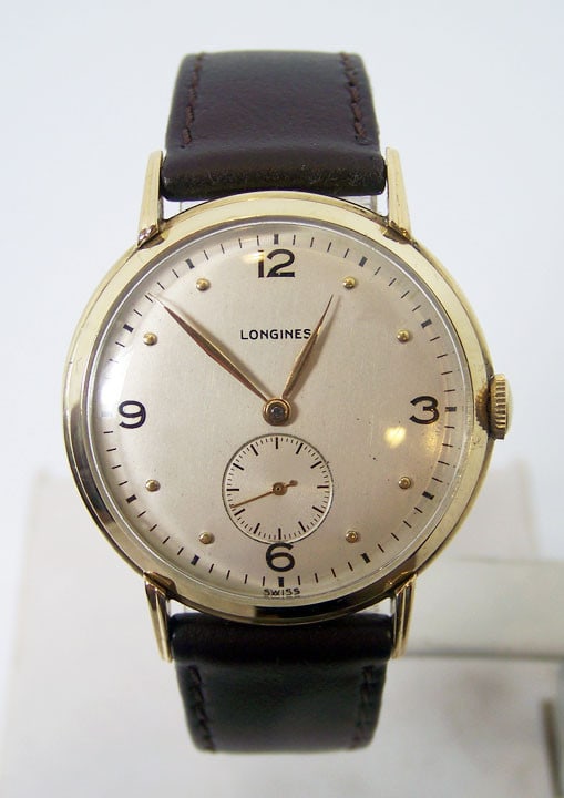 Solid Mens 14k LONGINES Winding Watch c.1947 Cal.23M Ref 5723* EXLNT Condition - 12