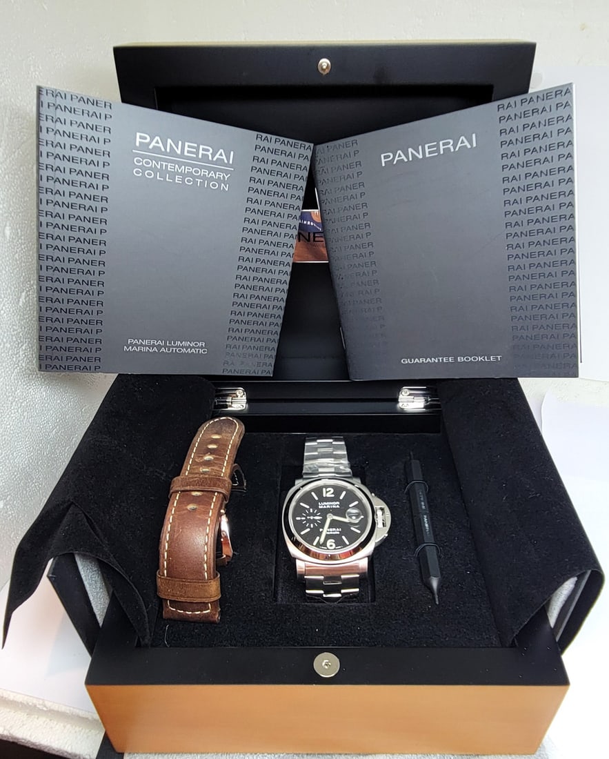MENS PANERAI LUMINOR MARINA AUTOMATIC WATCH PAM00299 OP6763 44 mm EXLNT - 9