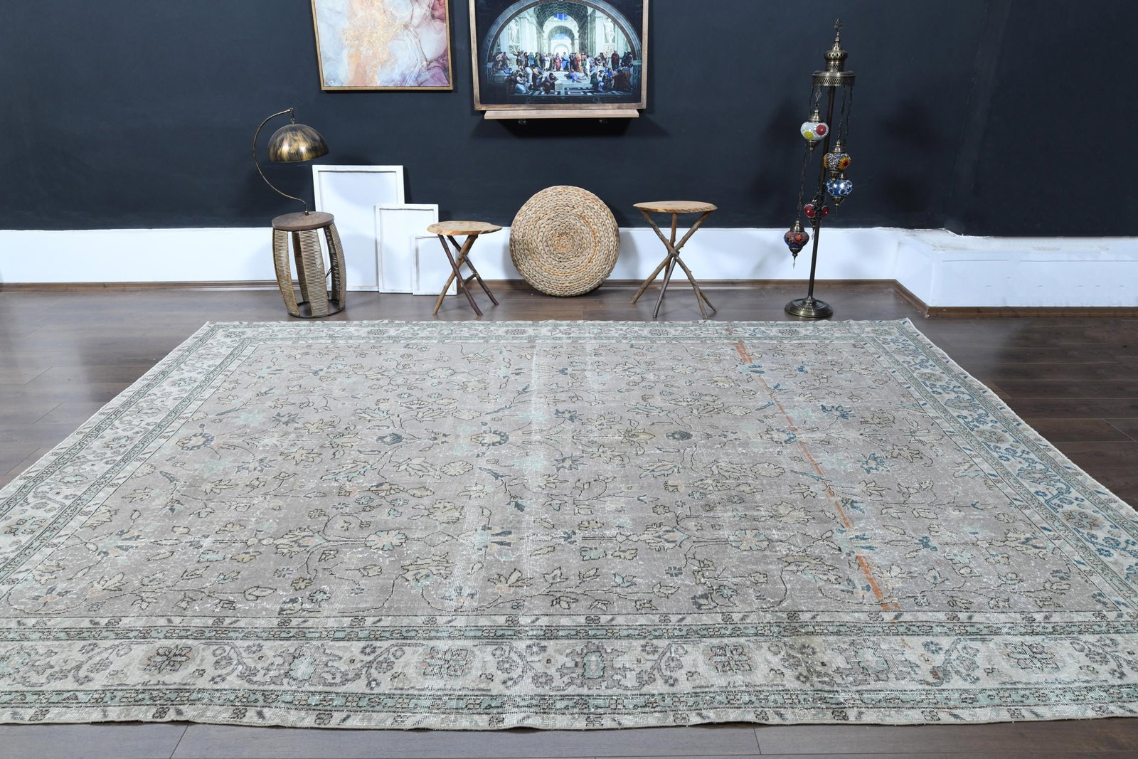 8'5x11'8 ft, BROWN OVERSIZED RUG - 9