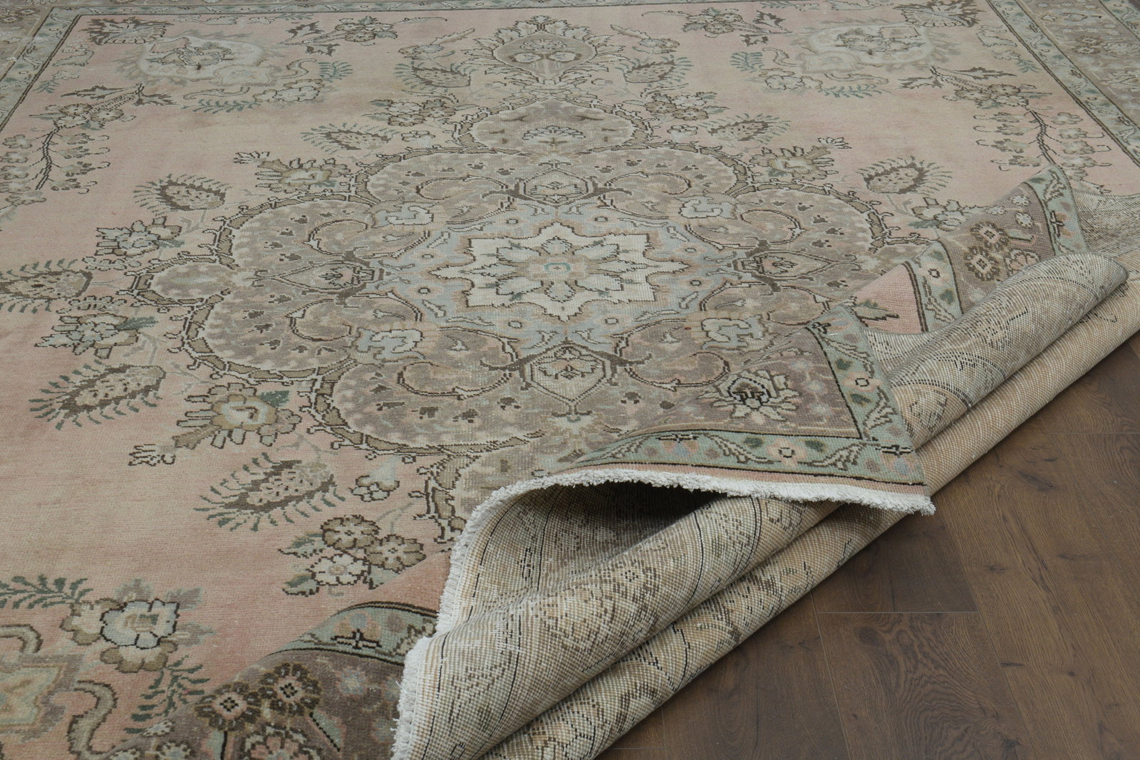 9'4x12'7 ft, ORANGE PERSIAN RUG - 8