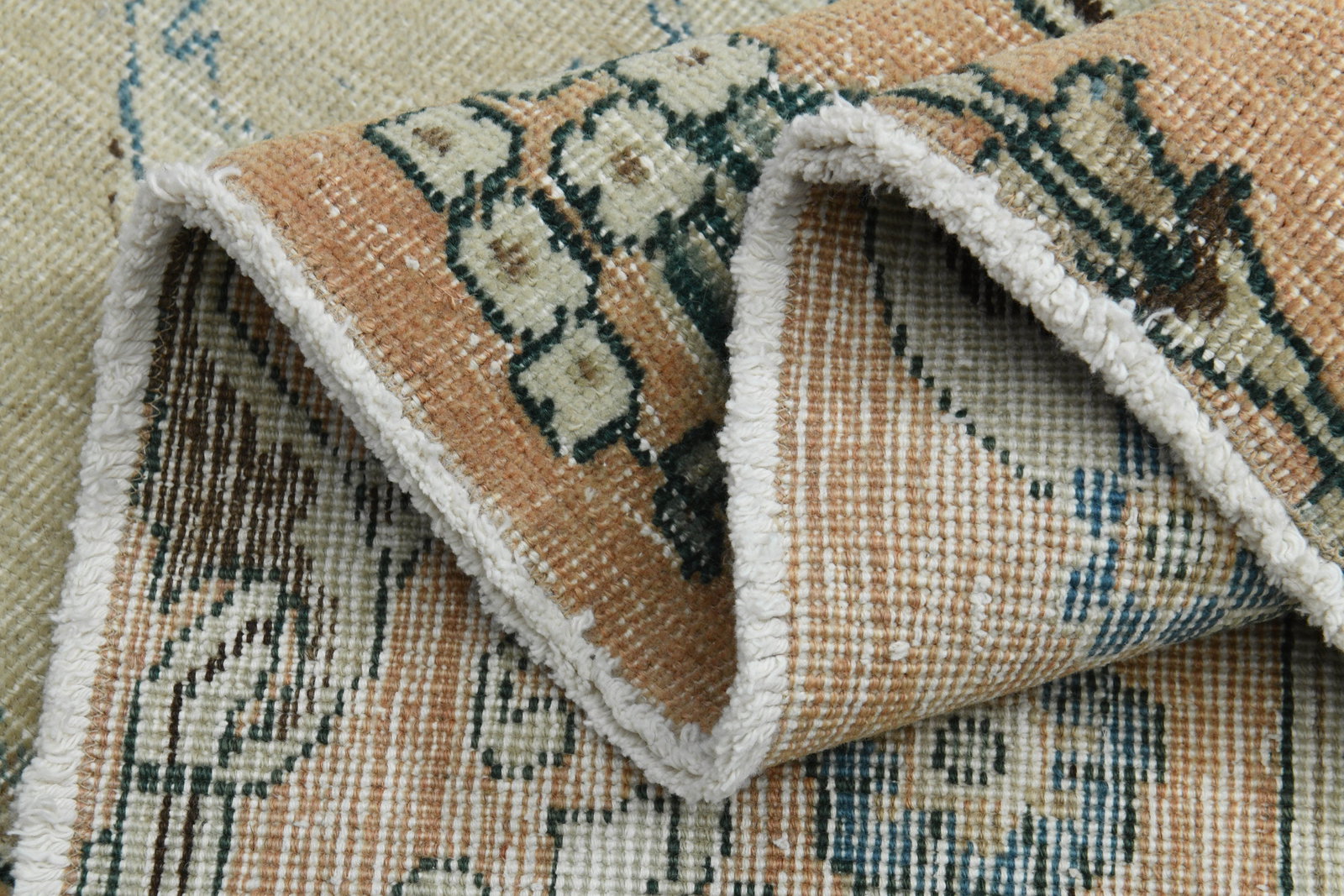 9'7x12'8 ft, BEIGE FLORAL RUG - 7