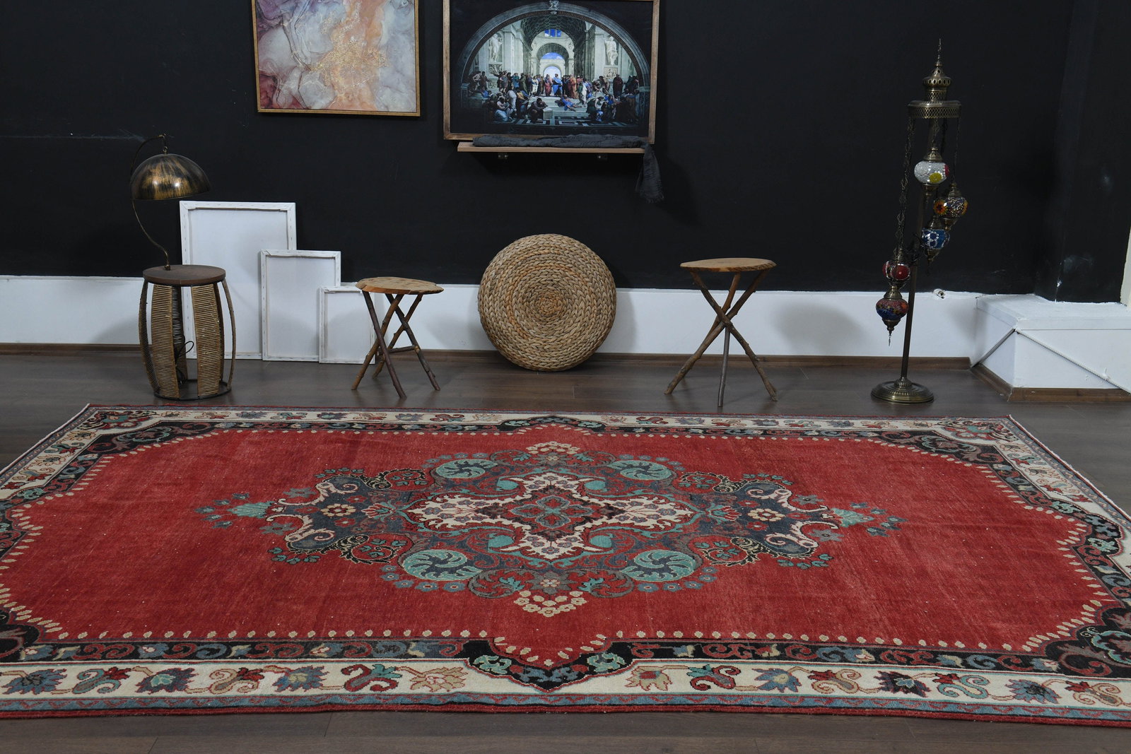 7'3x11'6 ft, RED SPECIAL MOTIF Rug - 9