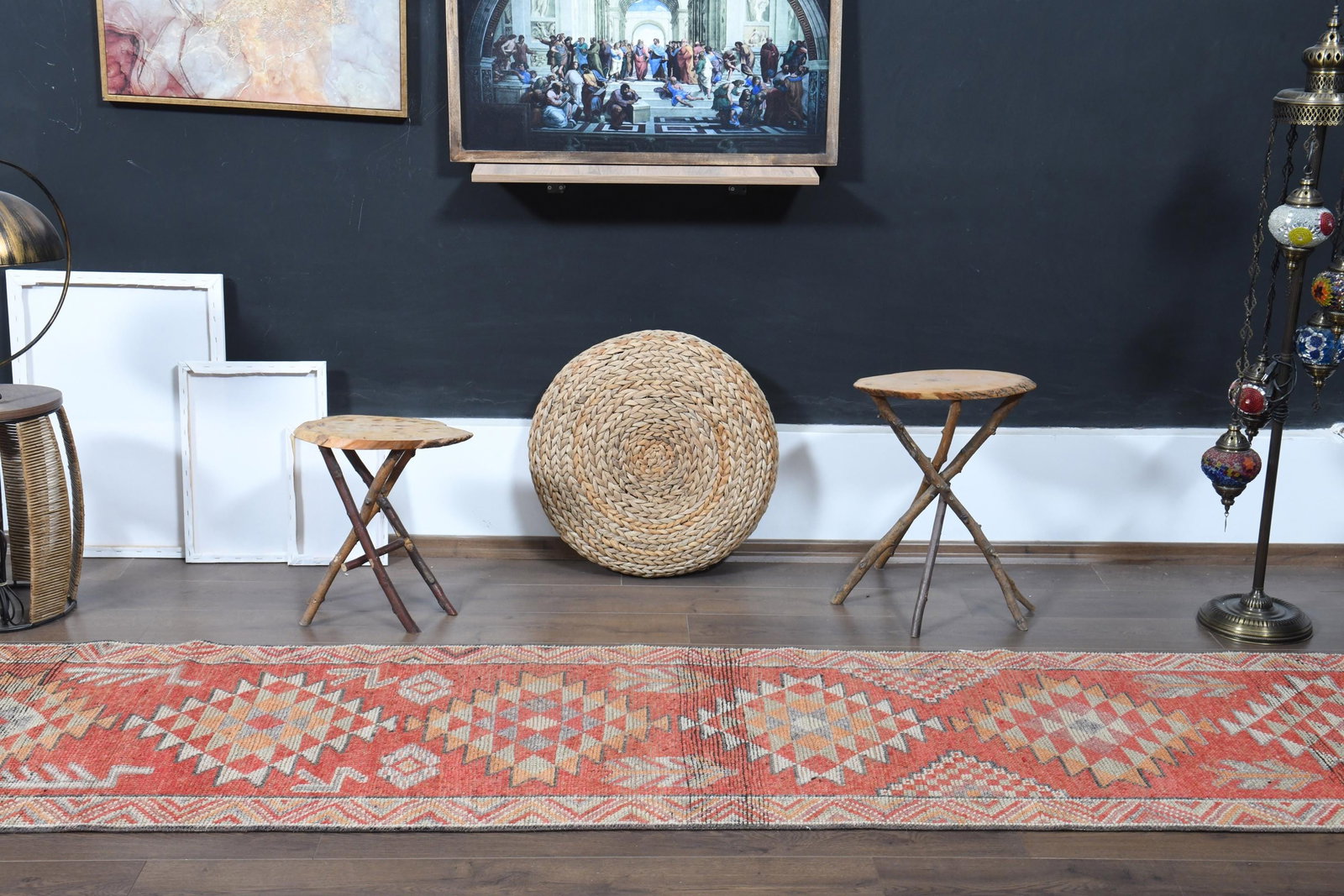 9'3x11'7 ft, OVERSIZED PERSIAN RUG: Title: 9'3x11'7 ft, OVERSIZED PERSIAN RUG Description: This Turkish one-of-a-kind Anatolian Vintage Rug is hand-knotted and handwoven by the most skilled artisans who use pure wool, in muted, natural 