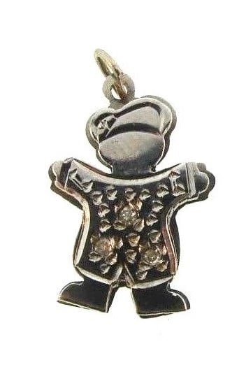 CUTE 14k White Gold & Diamond Boy Charm (1 of 4)