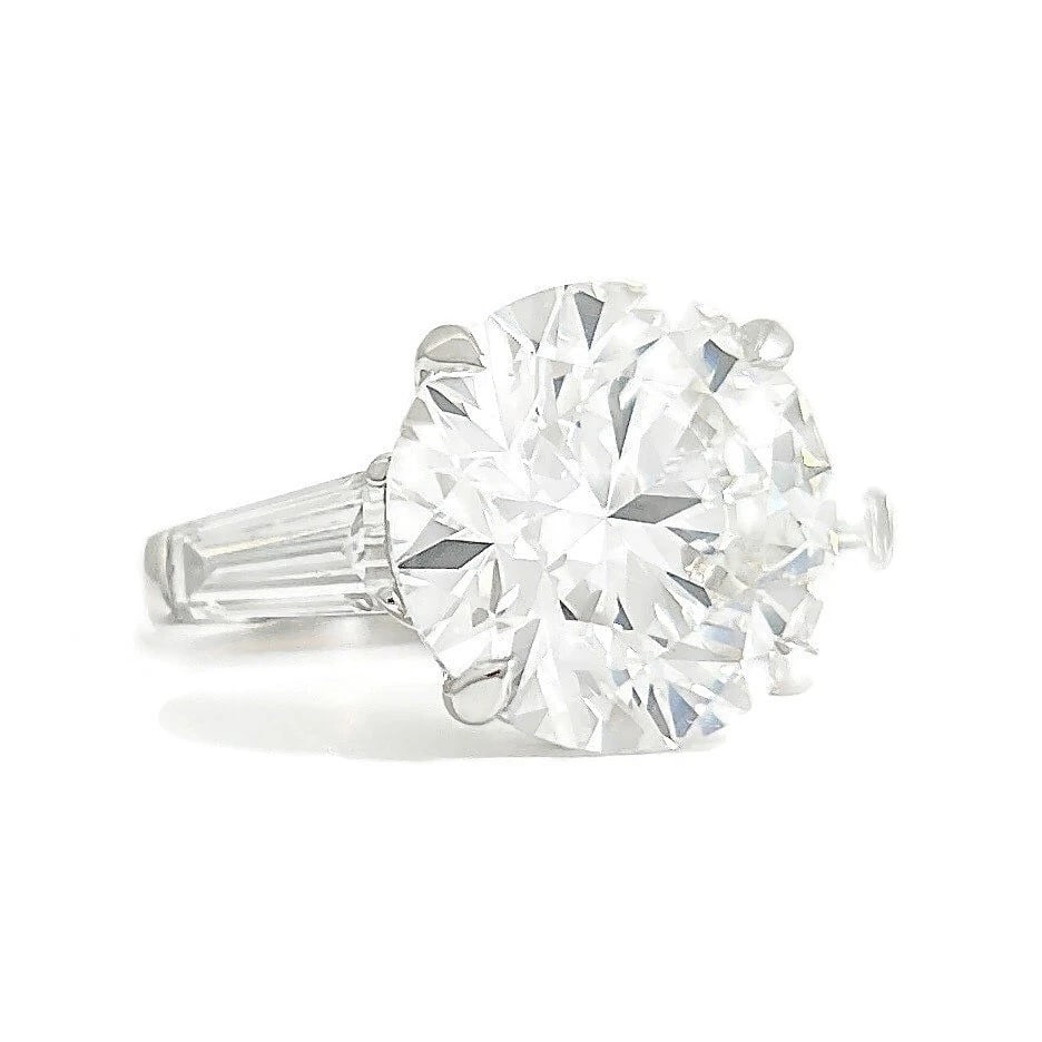 Round Lab-Created Diamond Engagement Ring 14K White Gold, 7.70 CTW: Round Lab-Created Diamond Engagement Ring 14K White Gold, 7.70 CTW This is a beautiful diamond engagement ring! Please let us know if you have any questions. Diamonds: 7.70 ctw; 1 lab-created round