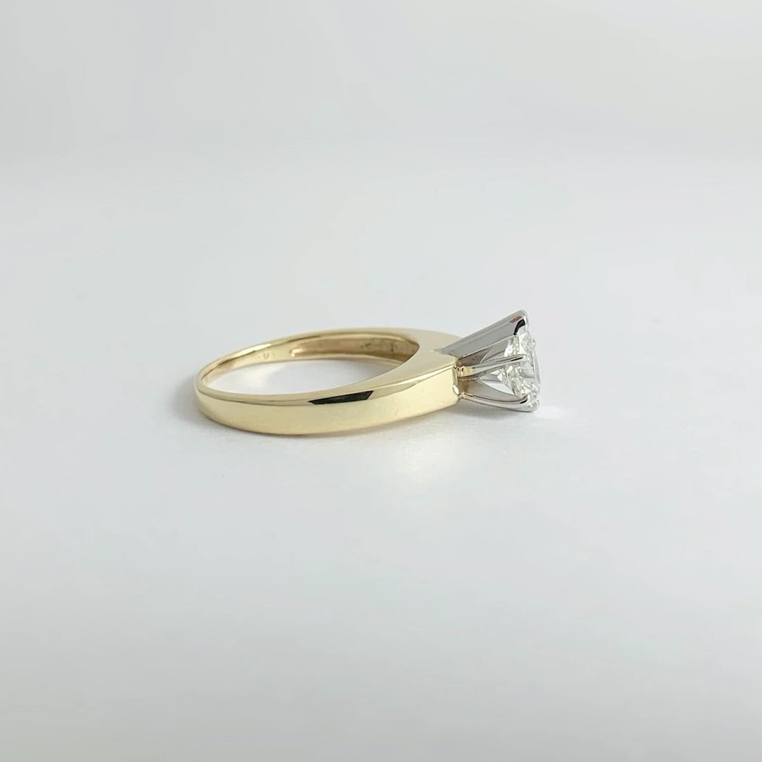 Pear Solitaire Diamond Engagement Ring 14K Yellow Gold, .45 CT, 2.91 Grams - 8
