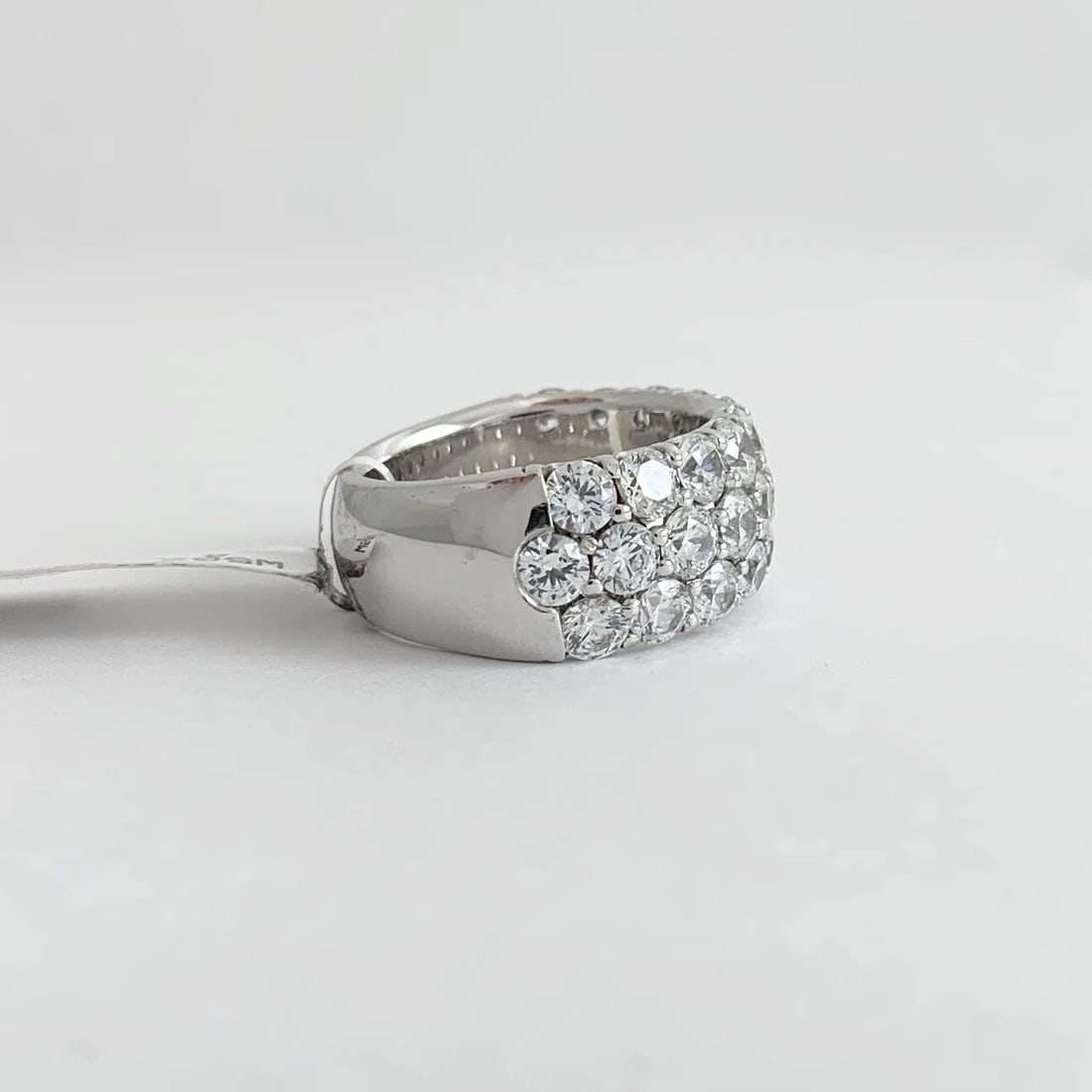 Wide CZ Cubic Zirconia Wedding Band Ring Sterling Silver 4.00 CTW, 9.89 Grams - 7