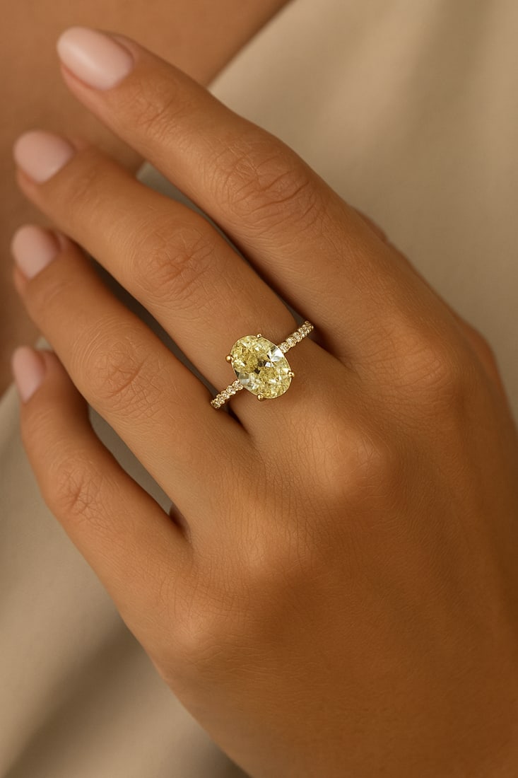 2.39cttw Natural Diamond & Natural Diamond Ring 14K Yellow Gold 2.01 gr - 8
