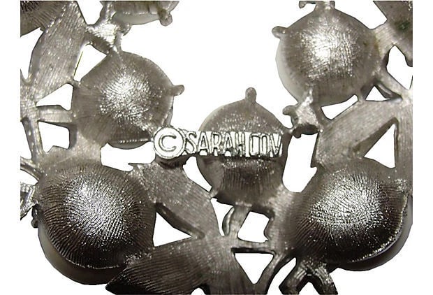 Sarah Coventry Costume Silver Tone Simulated Pearl Wreath Pin - 6