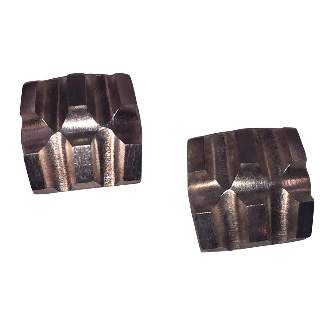 Futuristic Silver Tone Claude Montana Paris Earrings - 3