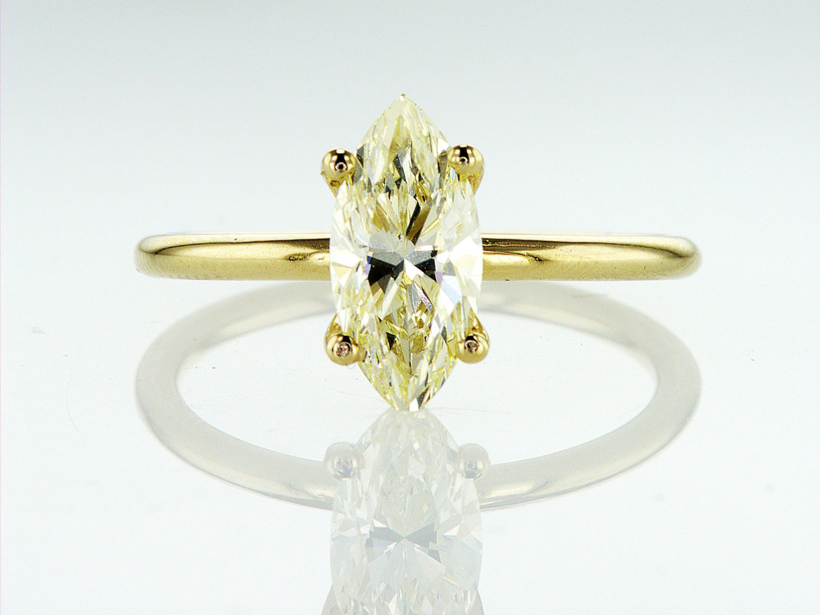 1.50cttw Natural Diamond Ring 14K Yellow Gold 2.11 gr - 2
