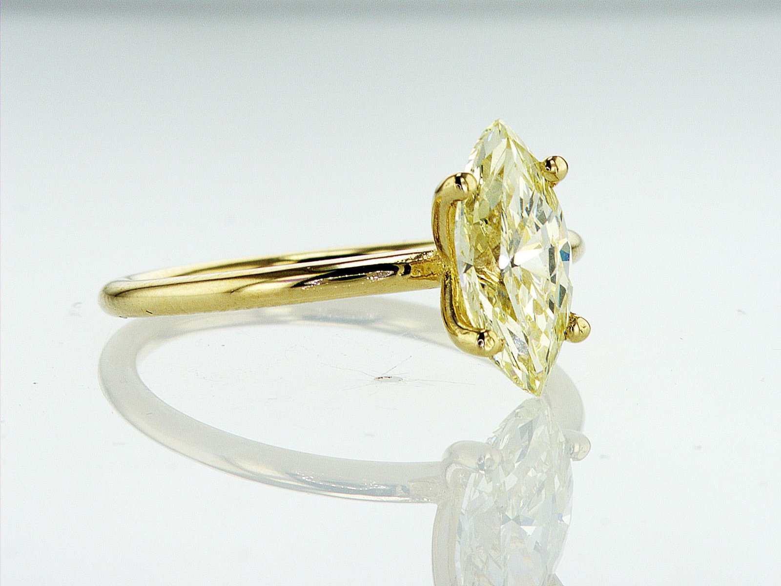 1.50cttw Natural Diamond Ring 14K Yellow Gold 2.11 gr - 4