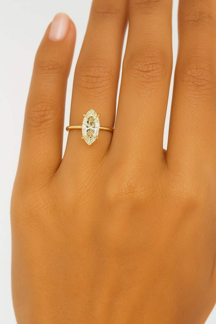 1.50cttw Natural Diamond Ring 14K Yellow Gold 2.11 gr - 9