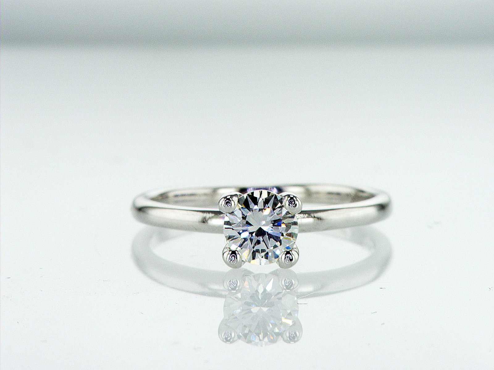 0.60cttw Natural Diamond Ring 14K White Gold 2.28 gr - 5