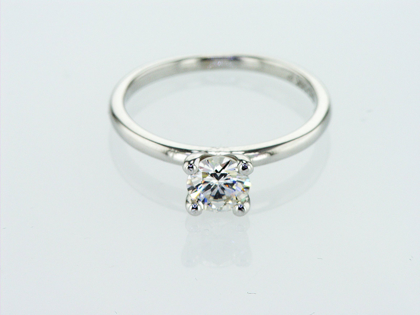0.60cttw Natural Diamond Ring 14K White Gold 2.28 gr - 6