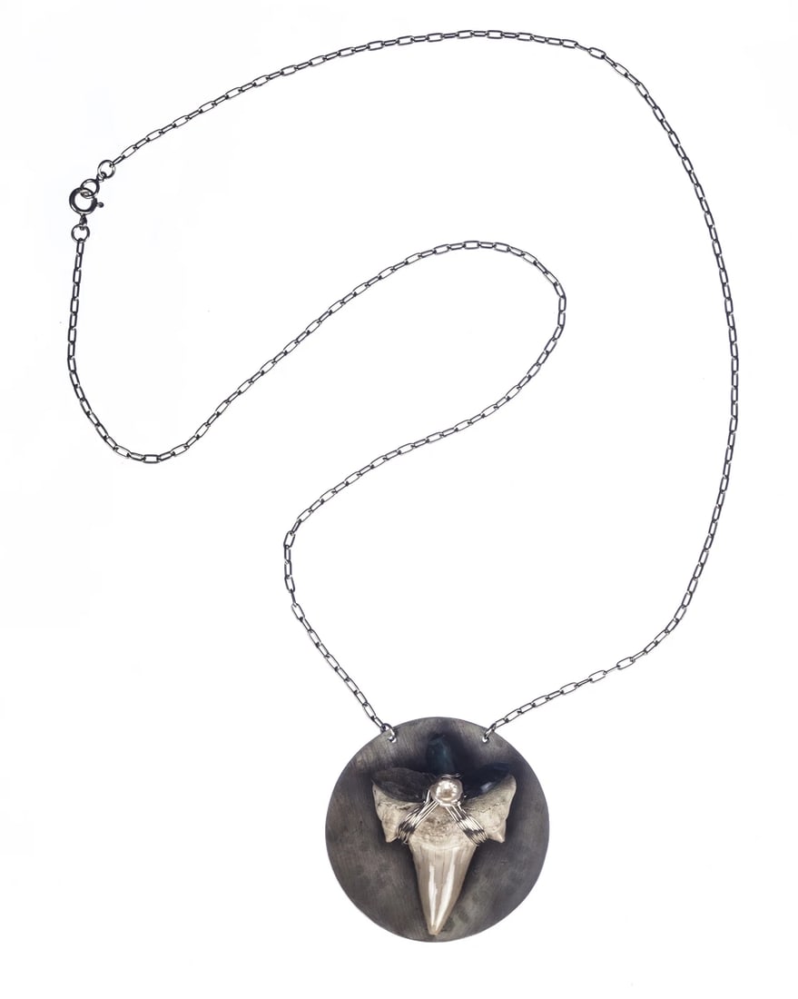 Handmade Sterling Silver Shark Tooth Necklace - 4