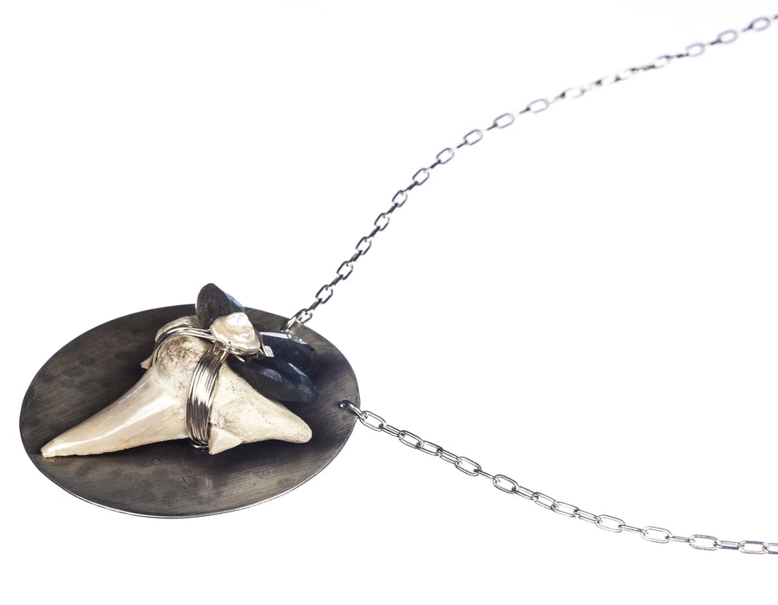 Handmade Sterling Silver Shark Tooth Necklace - 6