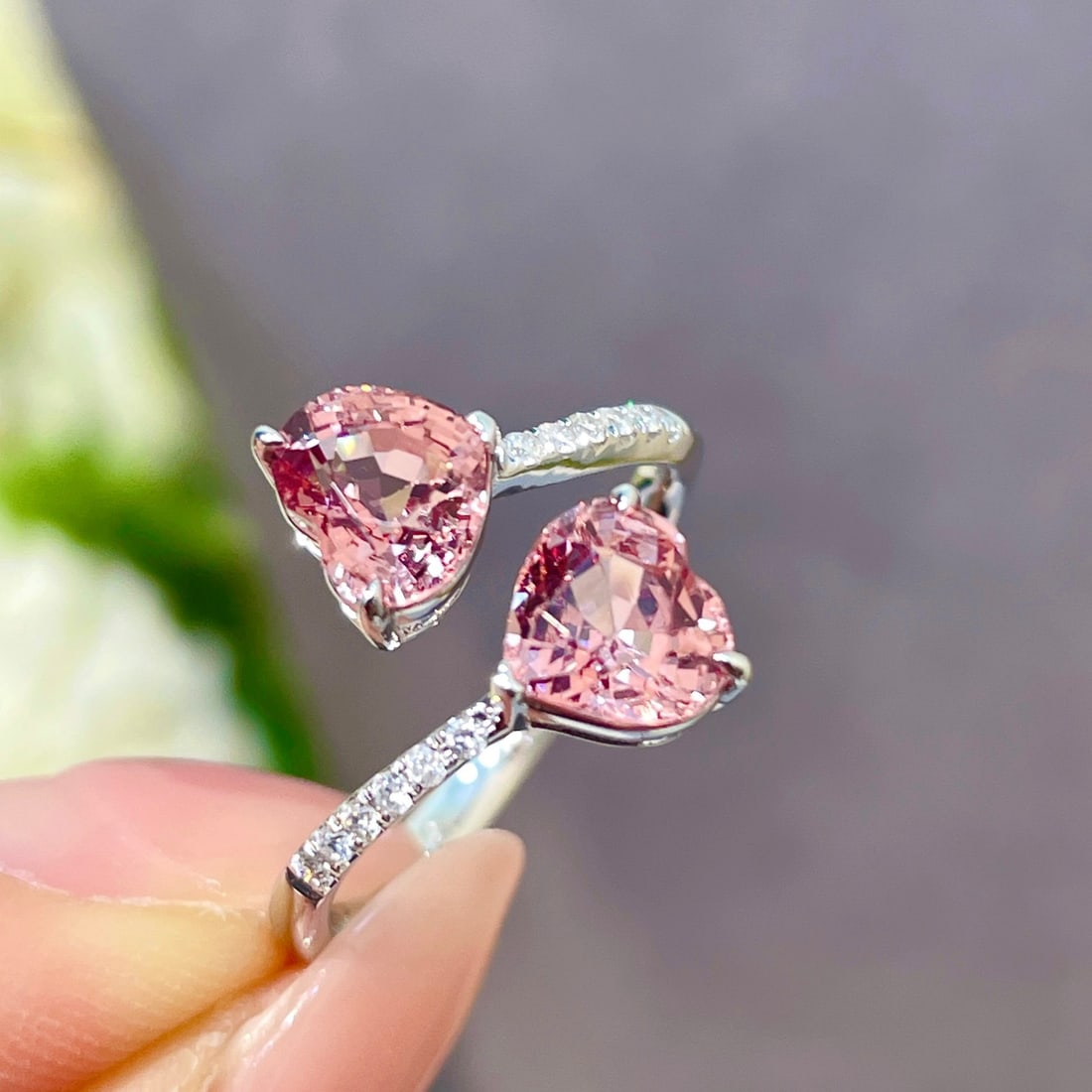 14K GOLD 2.18 CT NATURAL SPINEL & DIAMOND RING - 5