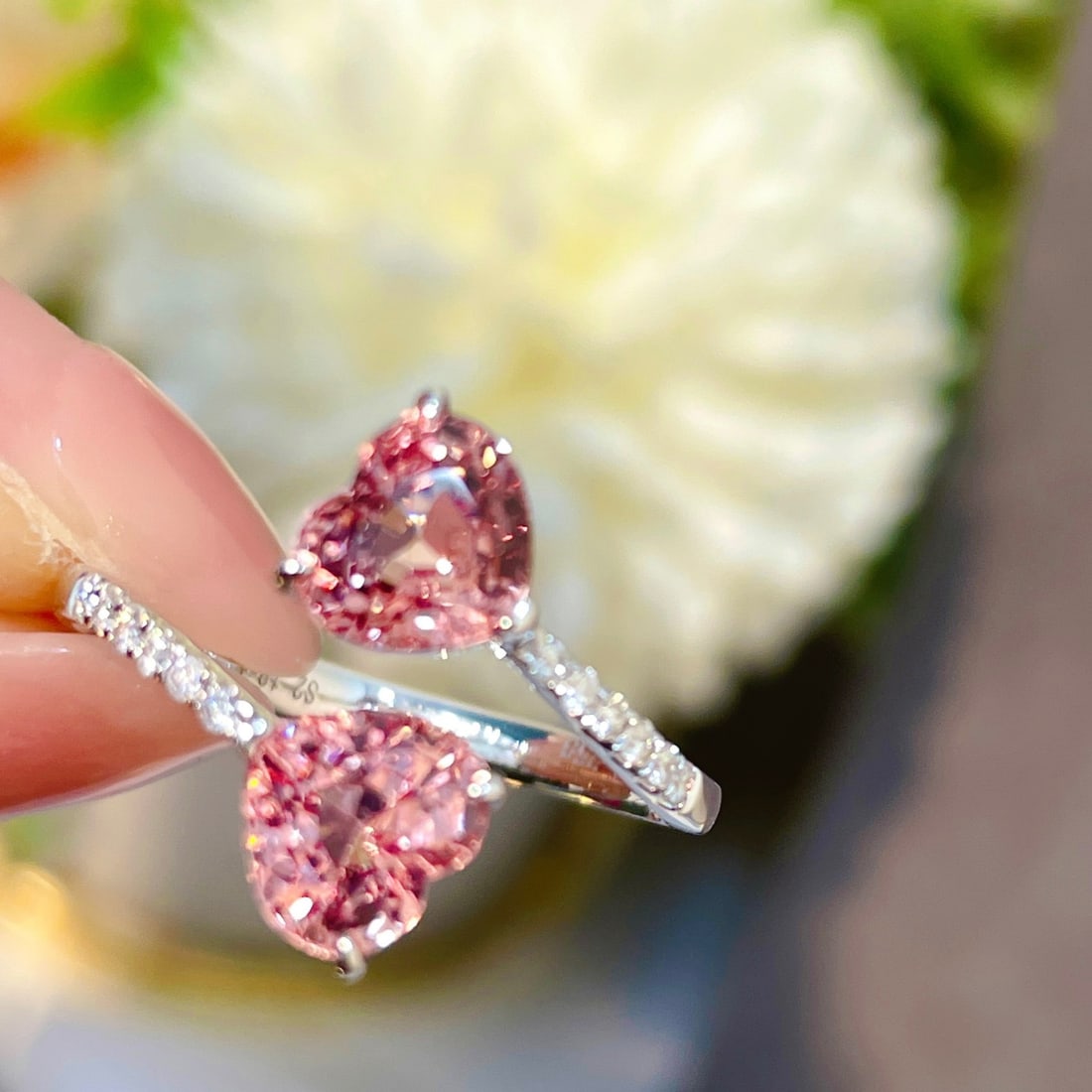14K GOLD 2.18 CT NATURAL SPINEL & DIAMOND RING - 6