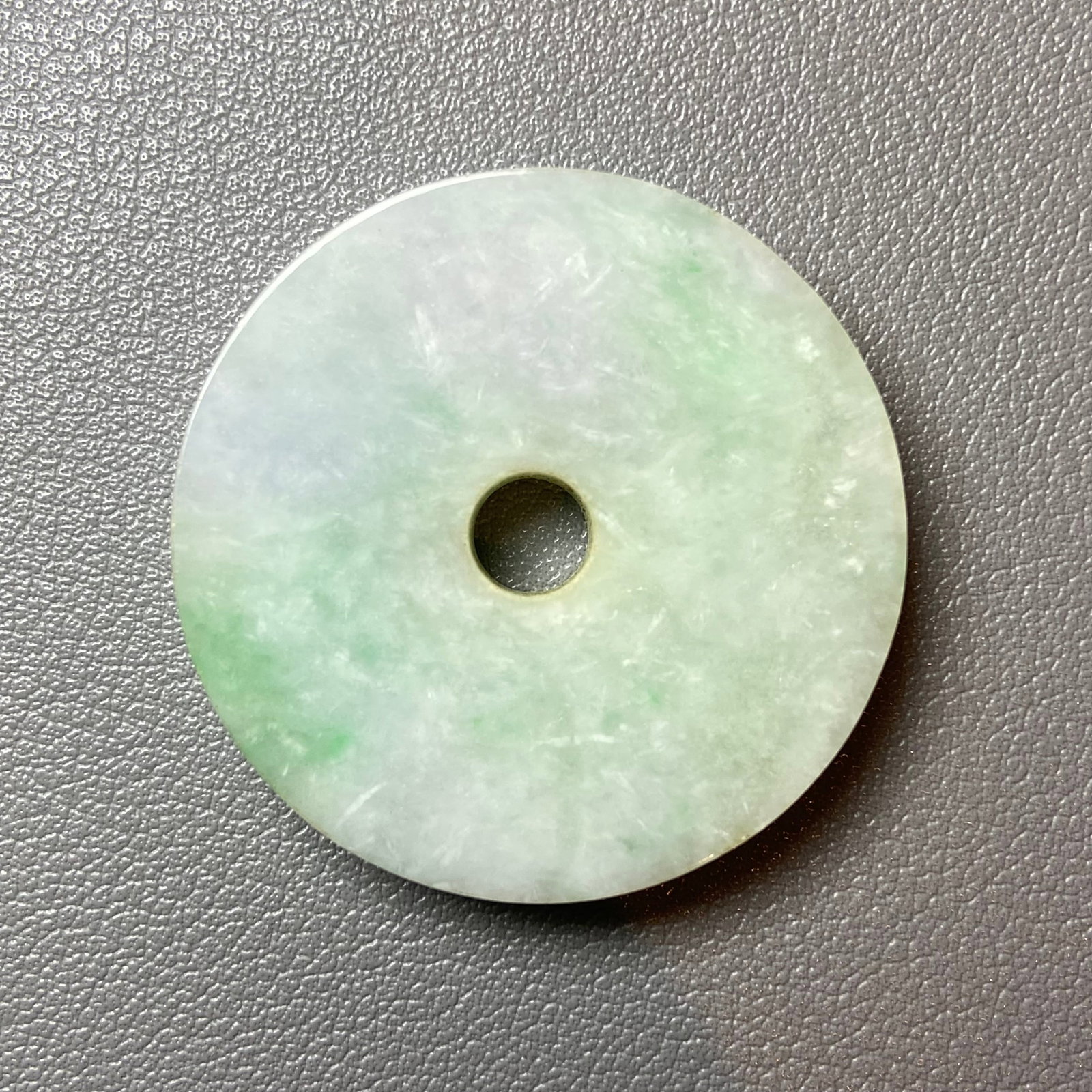 Grade A Apple Green Jadeite Jade carved Ping An Kou - 2