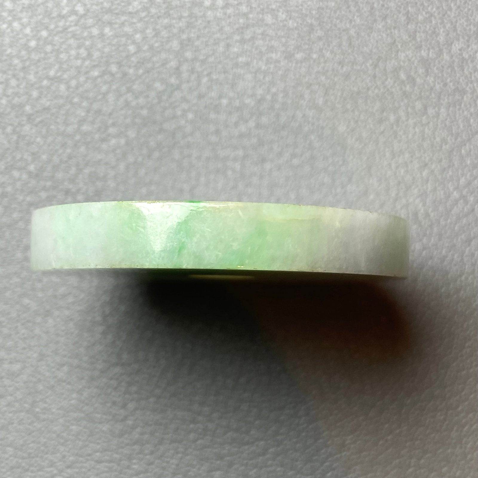 Grade A Apple Green Jadeite Jade carved Ping An Kou - 5