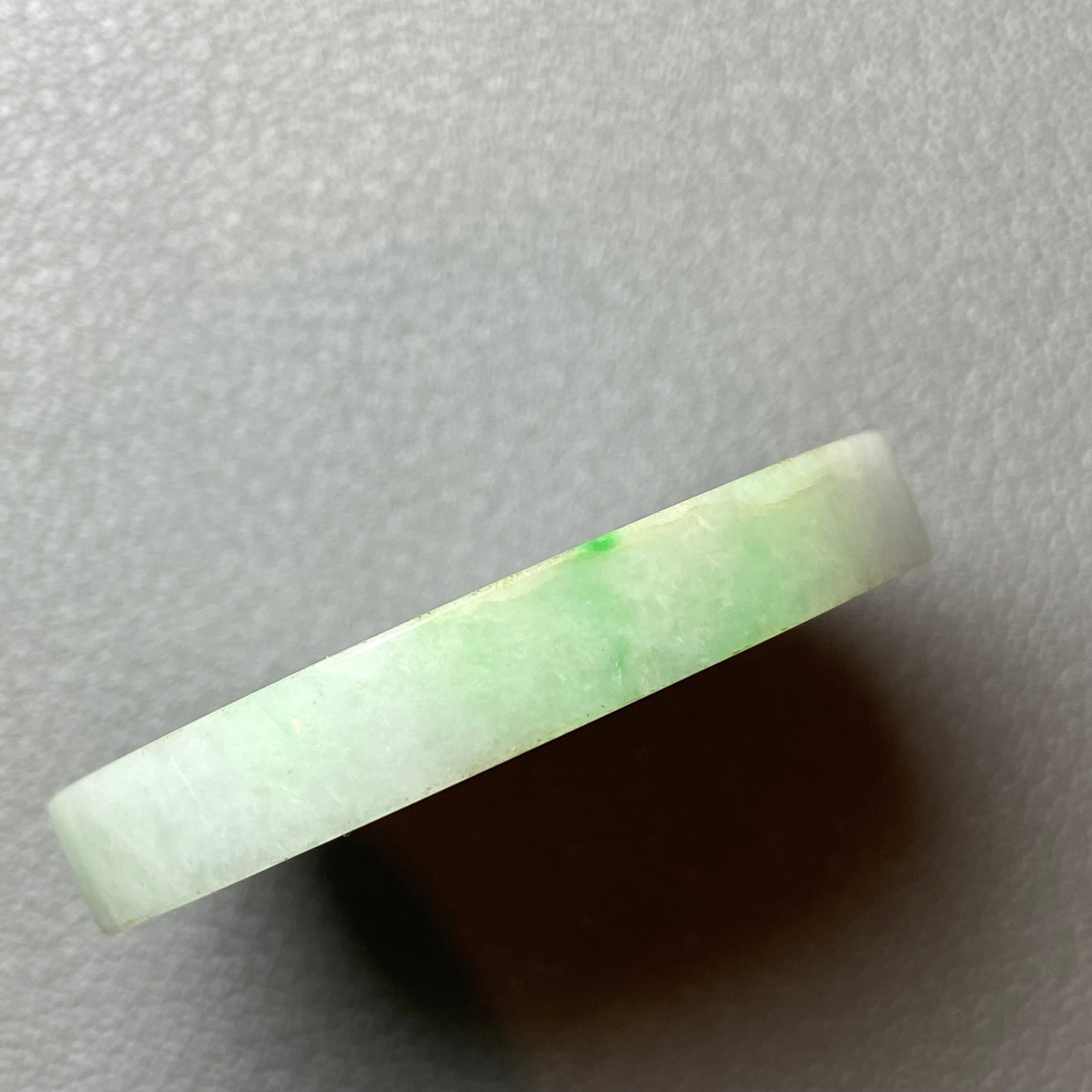 Grade A Apple Green Jadeite Jade carved Ping An Kou - 6
