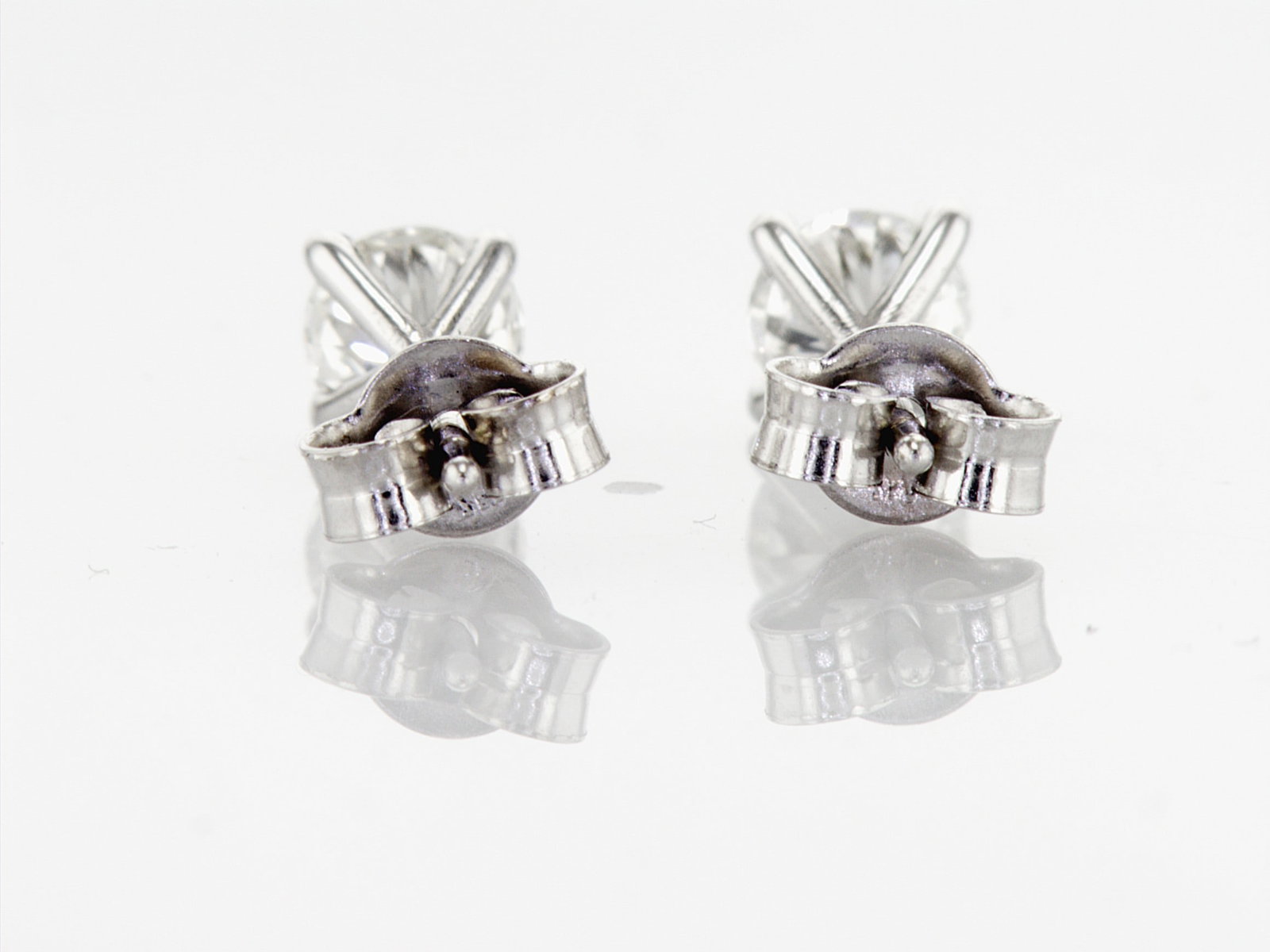 0.75cttw Natural Diamond Earrings 14K White Gold 1.09 gr - 4