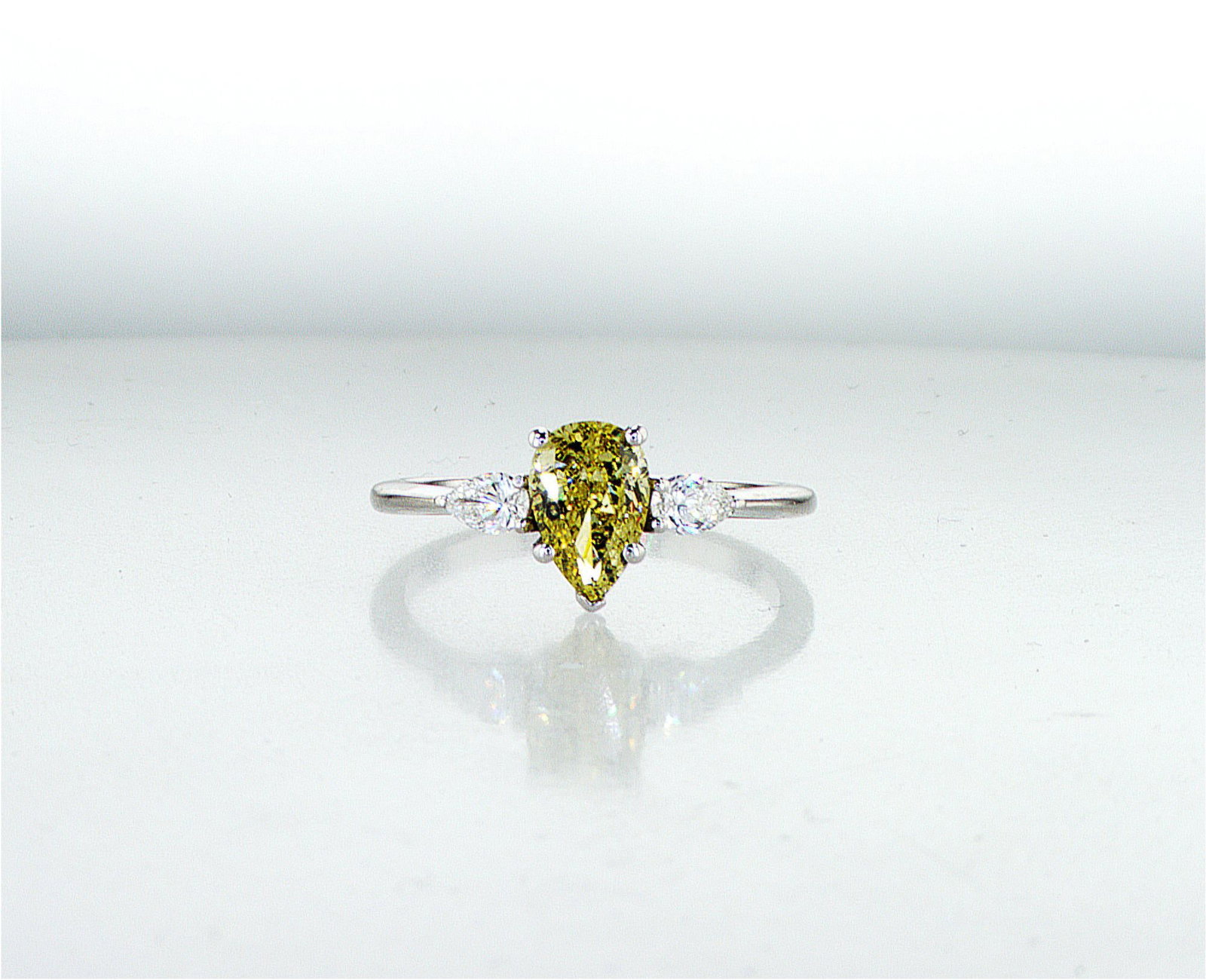 1.28cttw Natural Diamond & Natural Diamond Ring 14K White Gold 2.29 gr - 3
