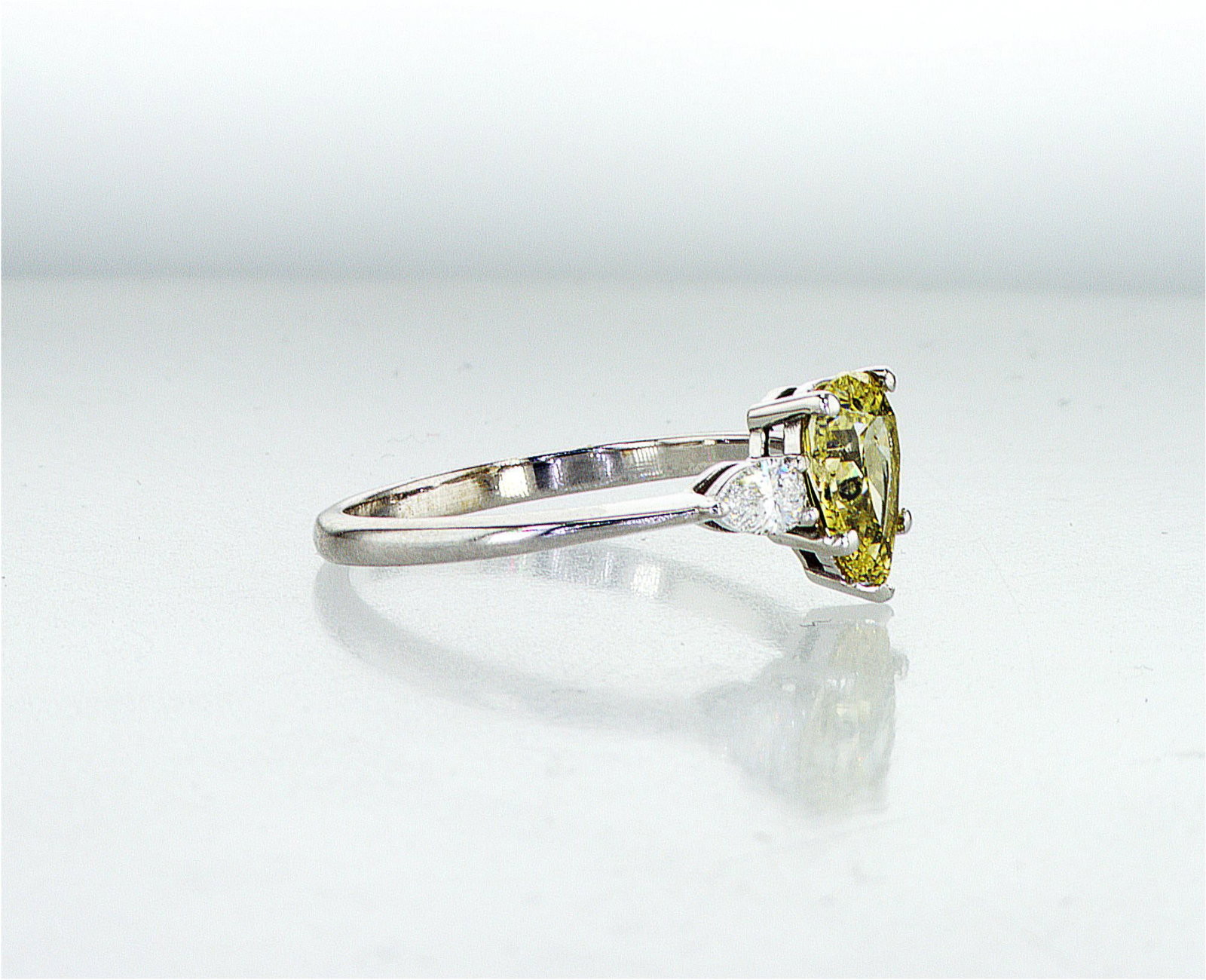1.28cttw Natural Diamond & Natural Diamond Ring 14K White Gold 2.29 gr - 5