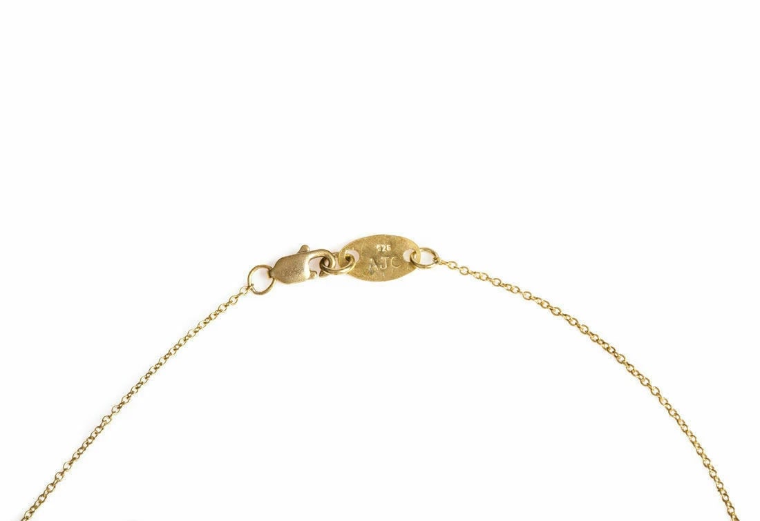 18 kt Gold Vermeil Sterling Silver Feather Charm Necklace Alberto Juan - 4
