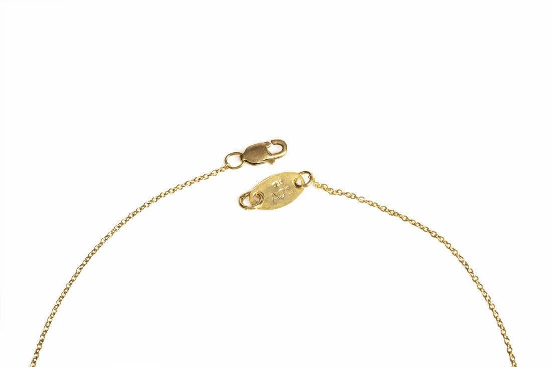 18 kt Gold Vermeil Sterling Silver Feather Charm Necklace Alberto Juan - 5