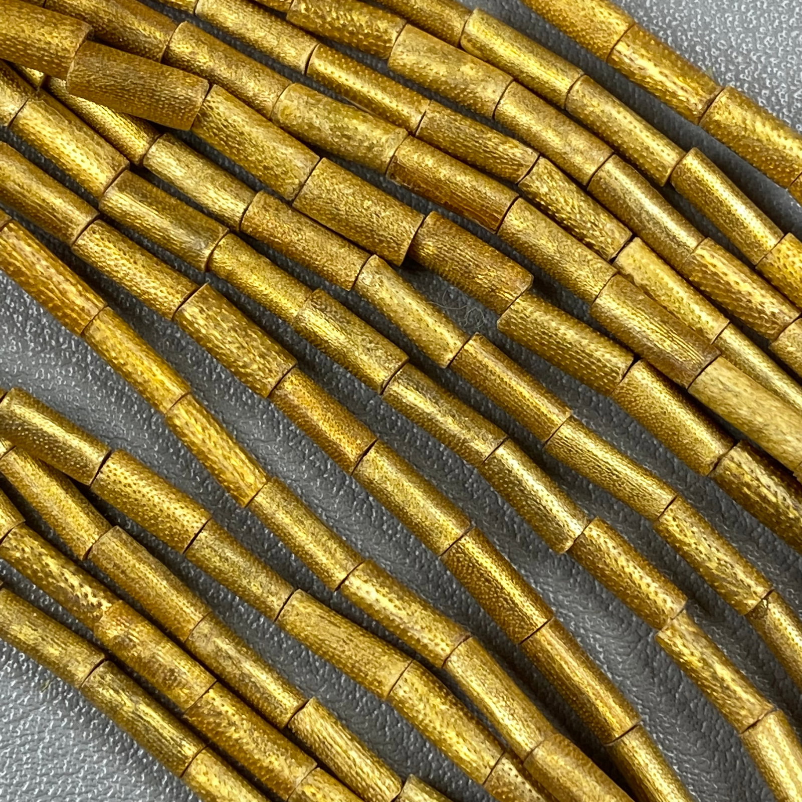 Vintage 14 Multi-Strand Golden Coarl Beads Necklace - 10