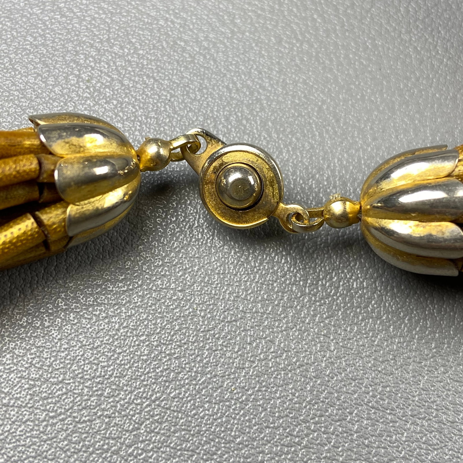 Vintage 14 Multi-Strand Golden Coarl Beads Necklace - 6