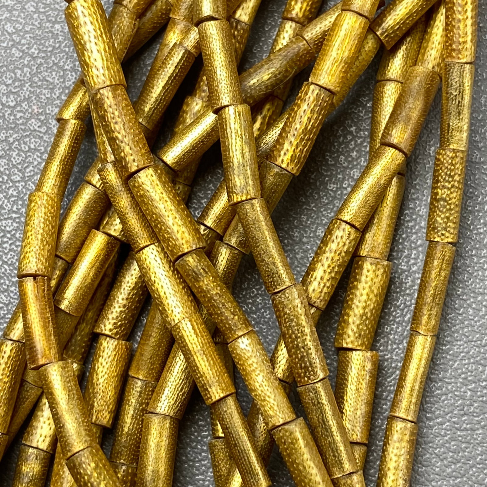 Vintage 14 Multi-Strand Golden Coarl Beads Necklace - 9