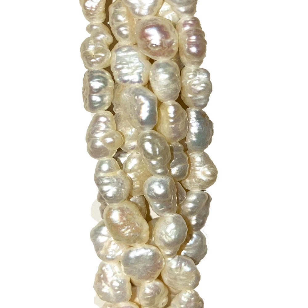Vintage Freshwater Pearl Bead Multi Strand Necklace - 4