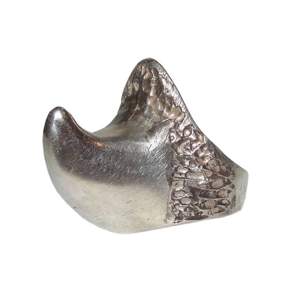 Antiqued Sterling Silver Rhino Horn Ring Rhinoceros - 2