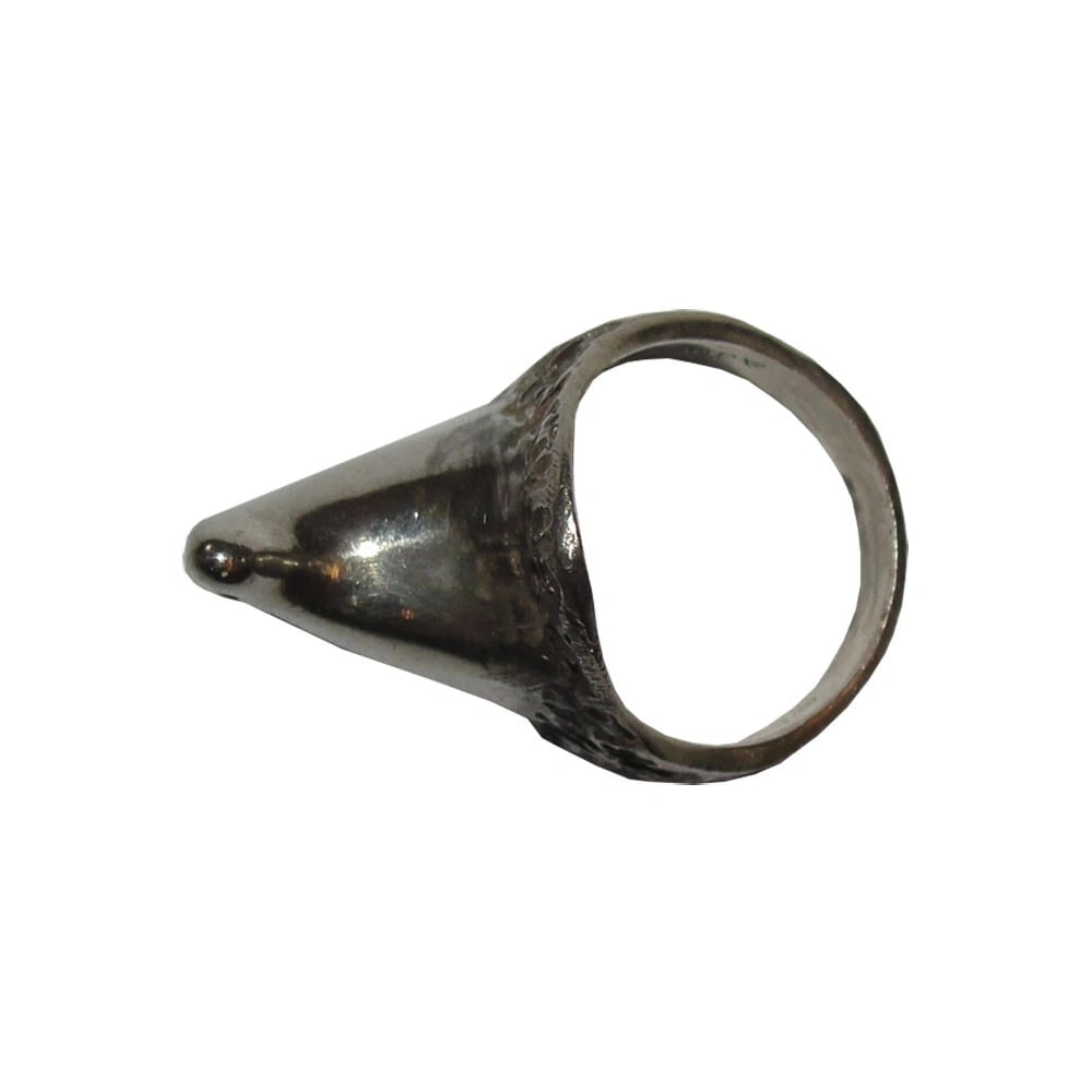 Antiqued Sterling Silver Rhino Horn Ring Rhinoceros - 5