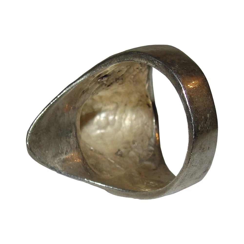 Antiqued Sterling Silver Rhino Horn Ring Rhinoceros - 6