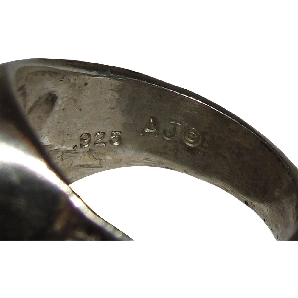 Antiqued Sterling Silver Rhino Horn Ring Rhinoceros - 8