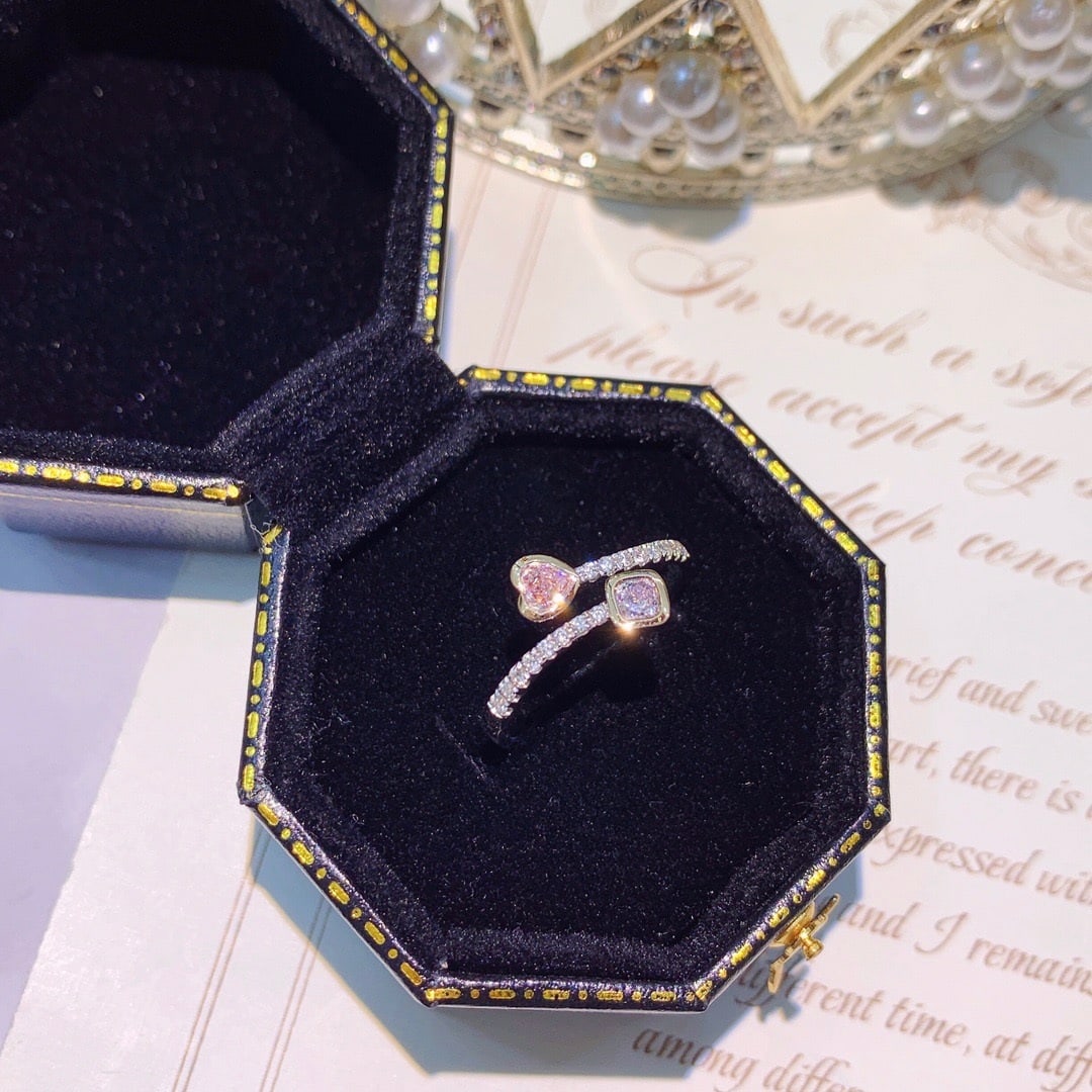 14K GOLD 0.37 CTW NATURAL PINK DIAMOND & DIAMOND RING - 3