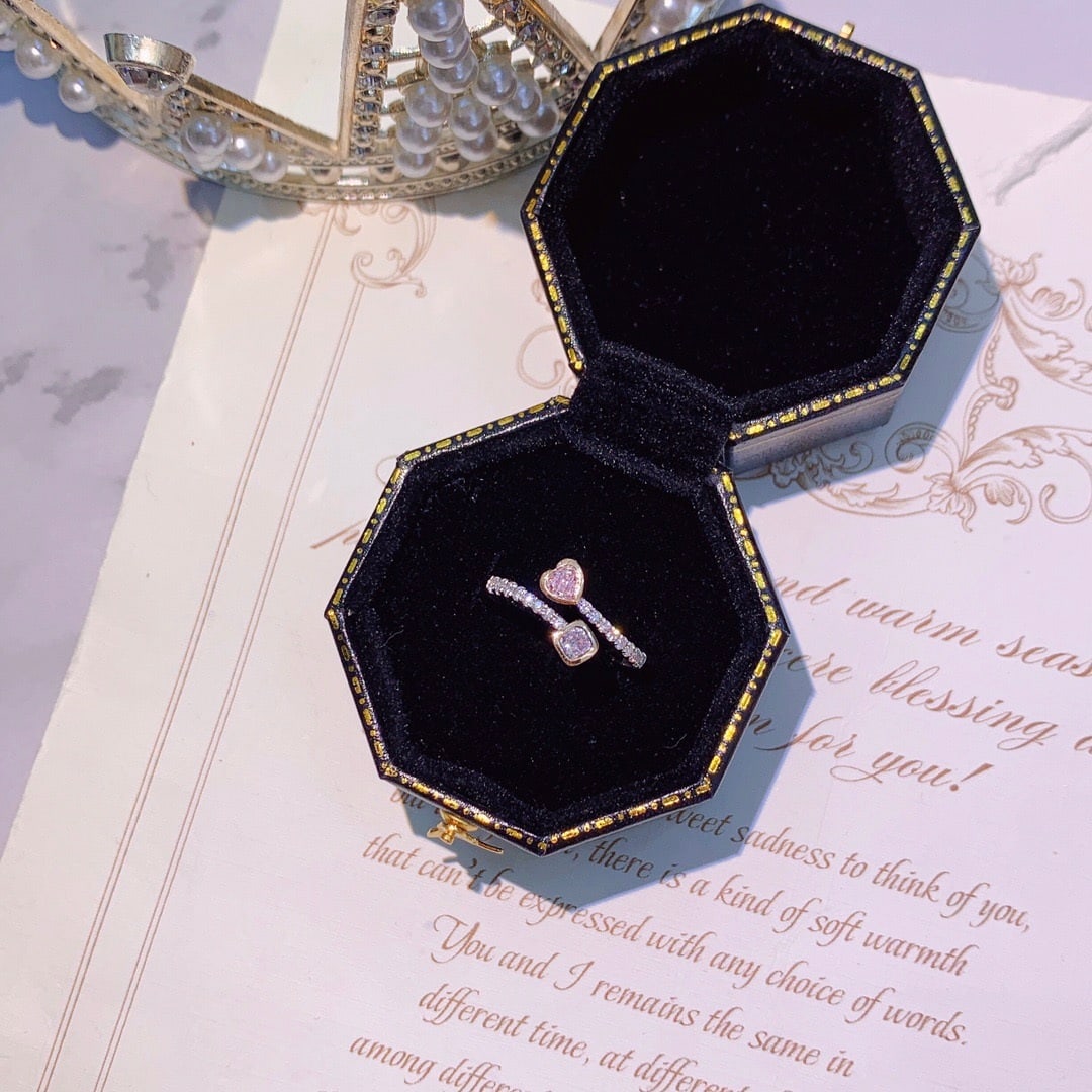 14K GOLD 0.37 CTW NATURAL PINK DIAMOND & DIAMOND RING - 5