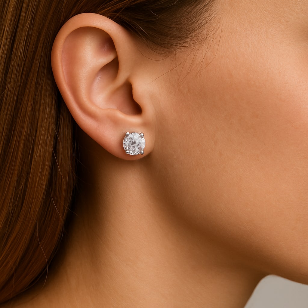 3.02cttw Natural Diamond Earrings 14K White Gold 1.8 gr - 4