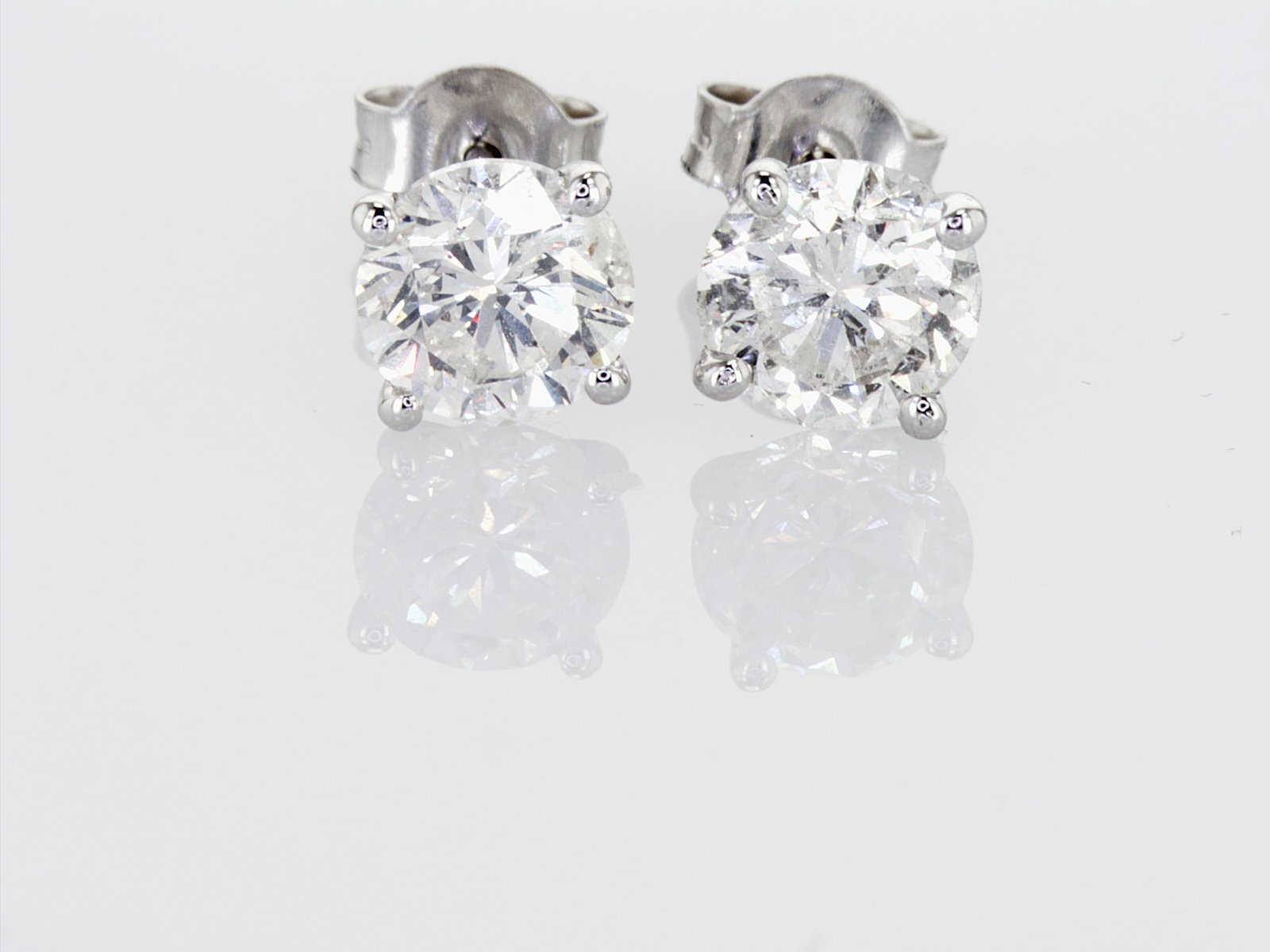 3.02cttw Natural Diamond Earrings 14K White Gold 1.8 gr - 5