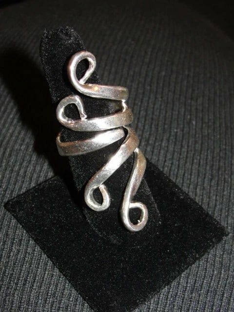 Sterling Silver Plated Brass Figural Fork Ring - 2