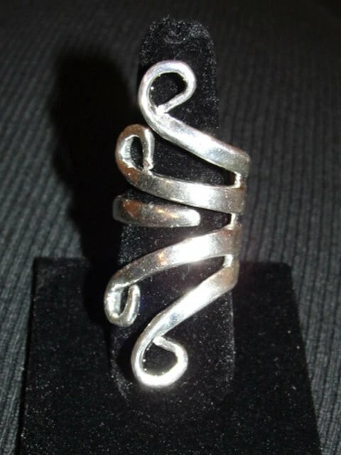 Sterling Silver Plated Brass Figural Fork Ring - 3