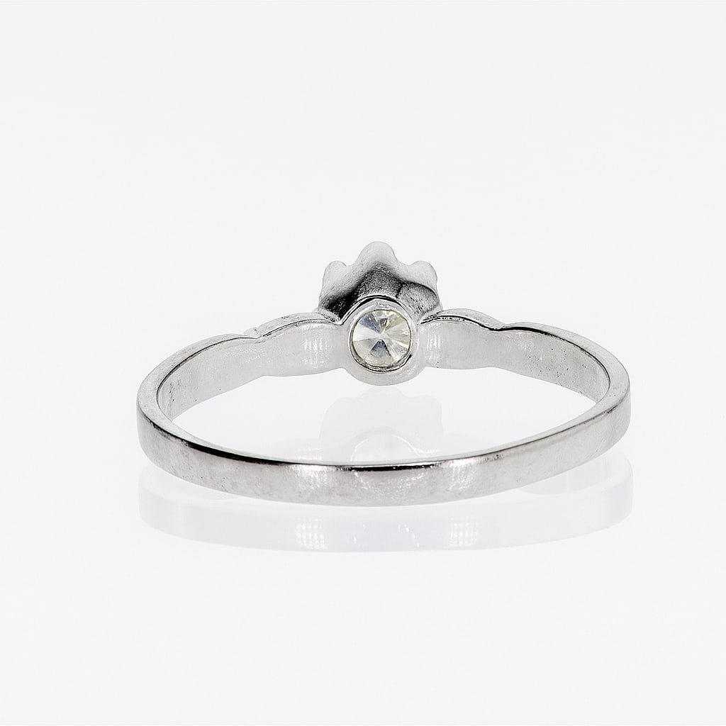 0.30cttw Natural Diamond Ring 18k White Gold 2.28 gr - 2