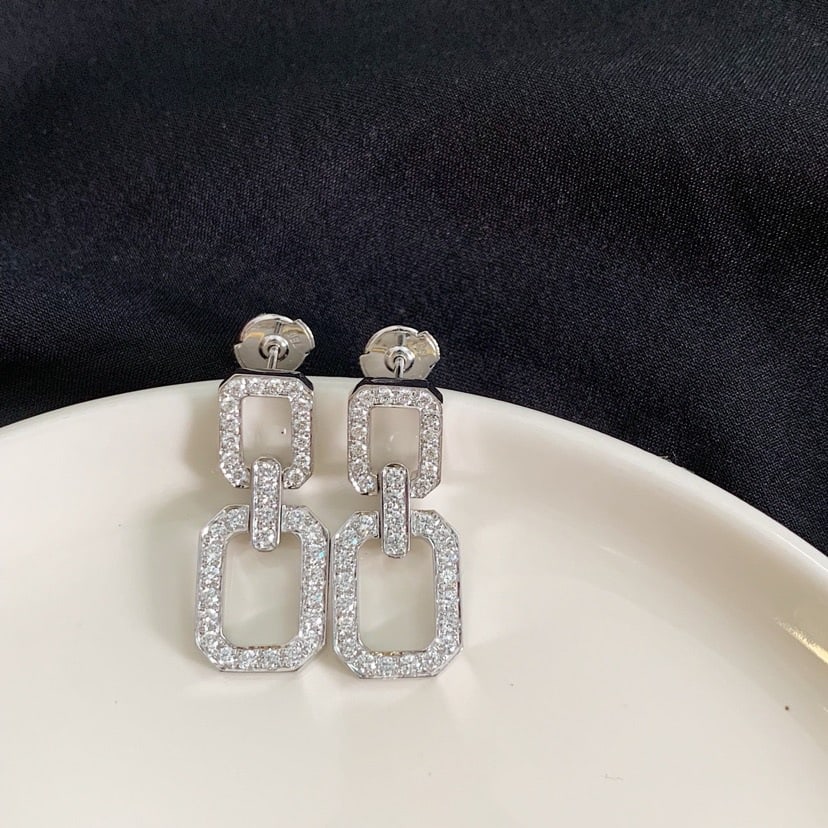 14K GOLD 1 CT NATURAL H DIAMOND EARRINGS - 3