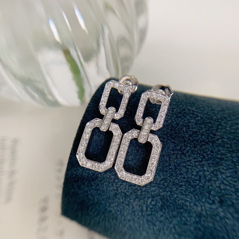 14K GOLD 1 CT NATURAL H DIAMOND EARRINGS - 6
