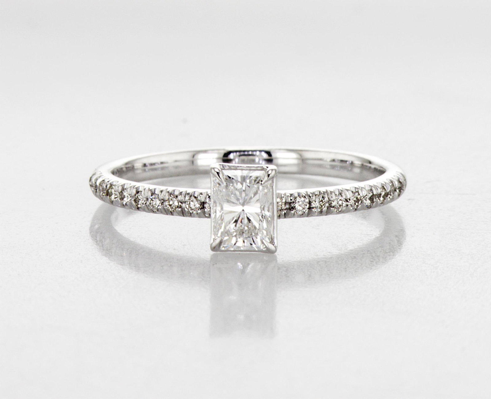 0.60cttw Natural Diamond & Natural Diamond Ring 14K White Gold 1.71 gr - 5